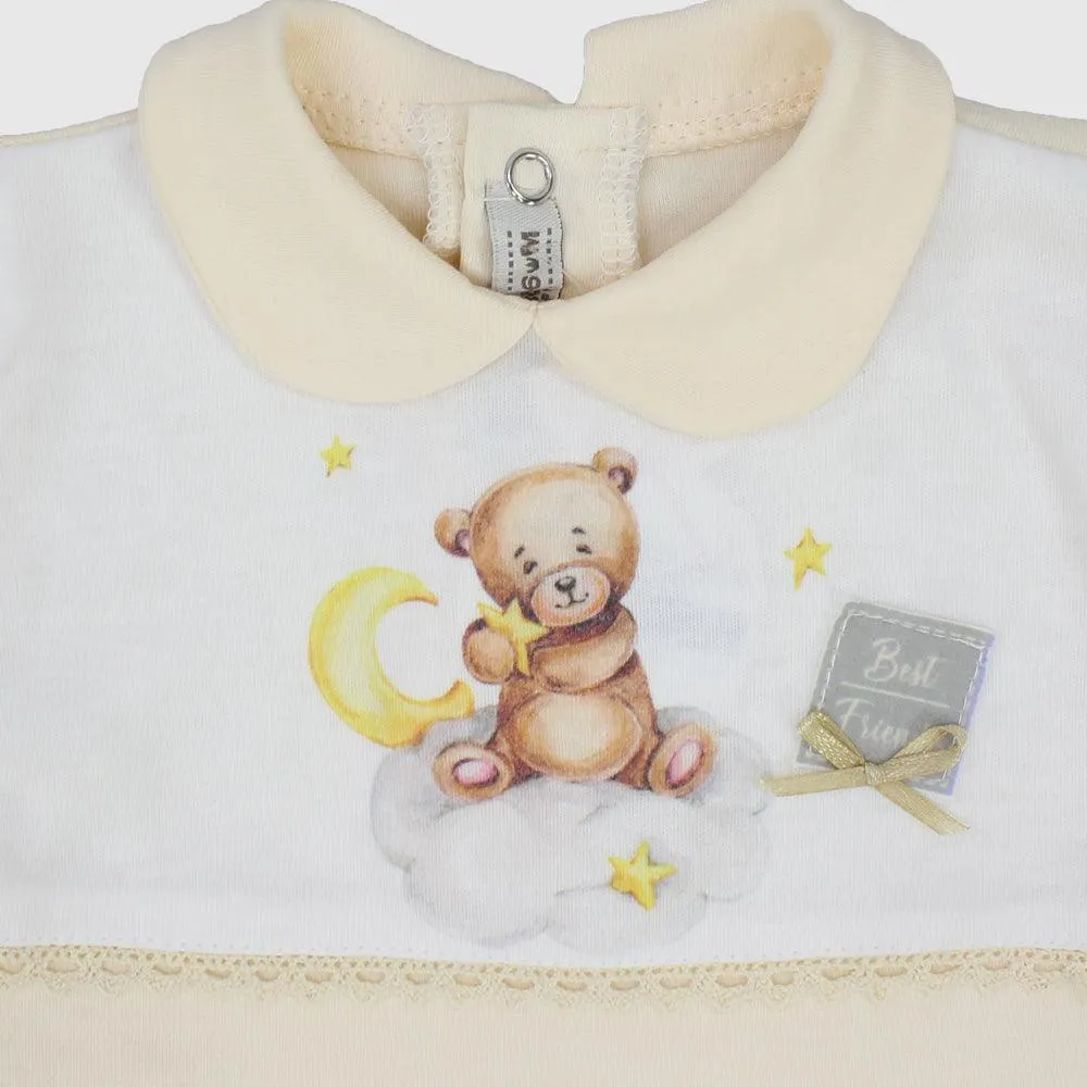 Sleepy Bear Short-Sleeved Romper