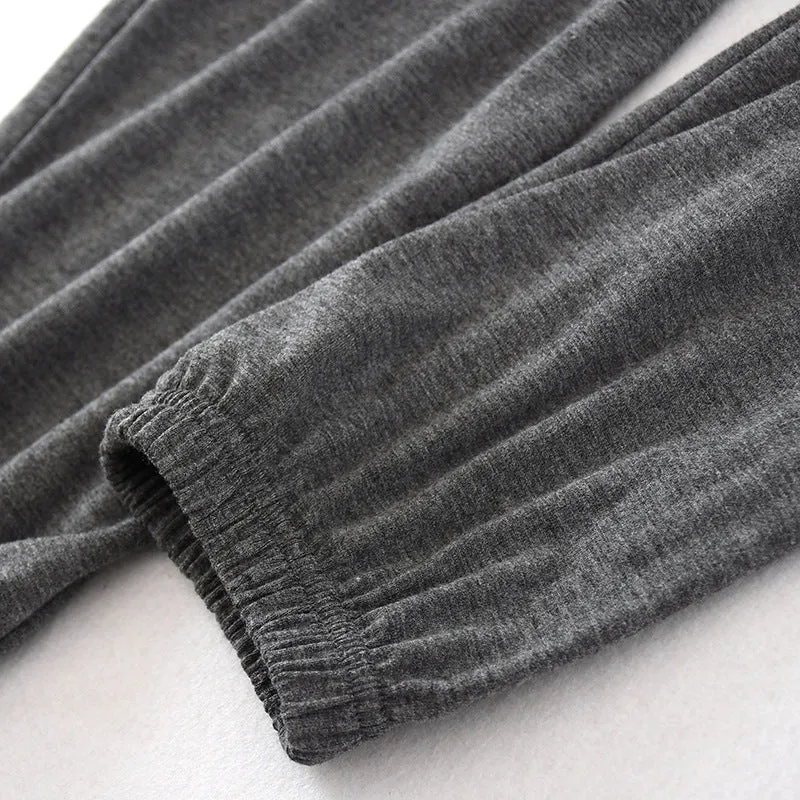 Wjczt Japanese new spring and autumn men&#39;s pajamas men&#39;s modal home pants tapered pants elastic loose large size trousers pajama pants