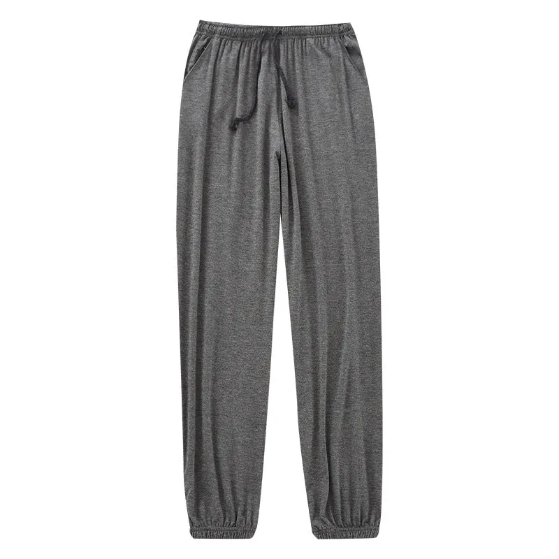 Wjczt Japanese new spring and autumn men&#39;s pajamas men&#39;s modal home pants tapered pants elastic loose large size trousers pajama pants
