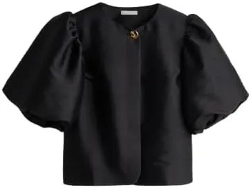 Womens Balloon Sleeved Blouse Top Short Puff Sleeve Button Down Shirts Cute Going Out Tops