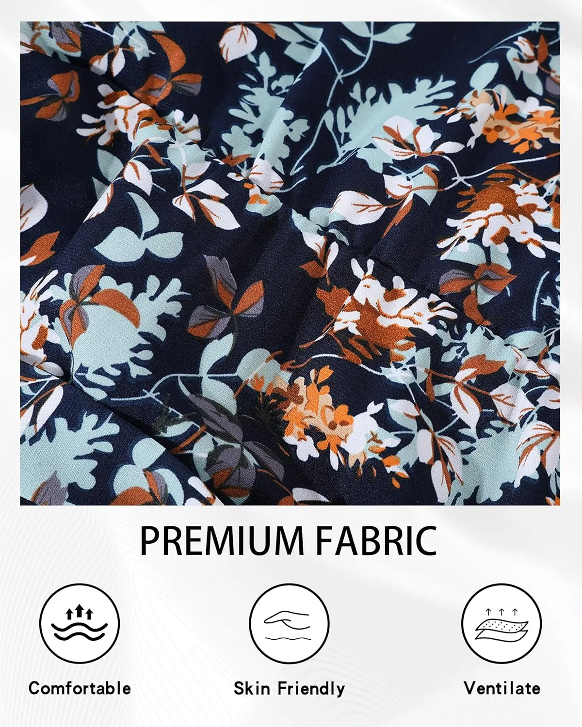 Womens Summer Dress 2025 Floral Boho Dress Wrap V Neck Short Sleeve Ruffle A Line Flowy High Low Midi Dresses
