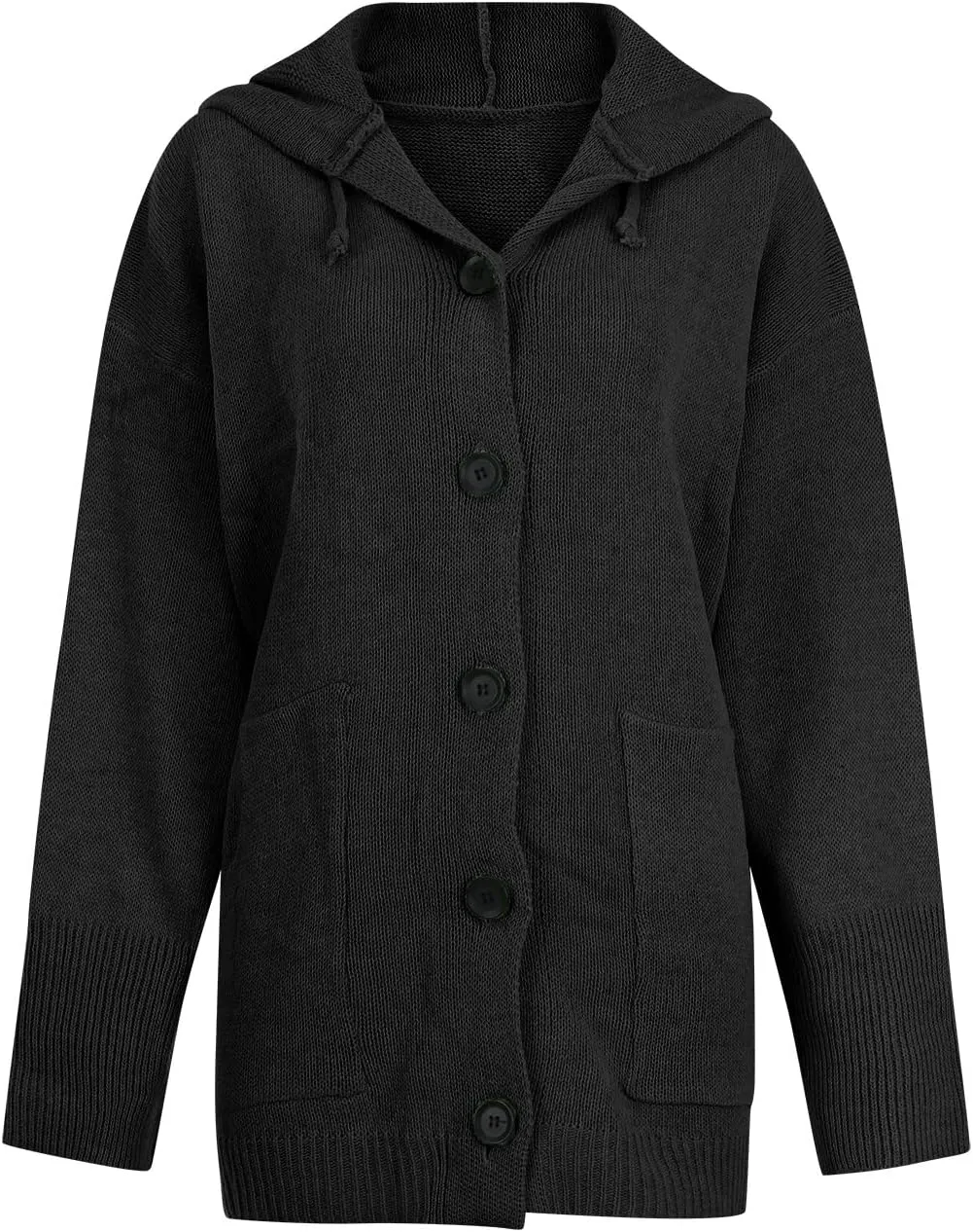 Ymosrh Women's Long Sleeve Sweater Color Long-Sleeved Pocket Shawl Loose Cardigan Knitted Sweater Cropped Sweaters