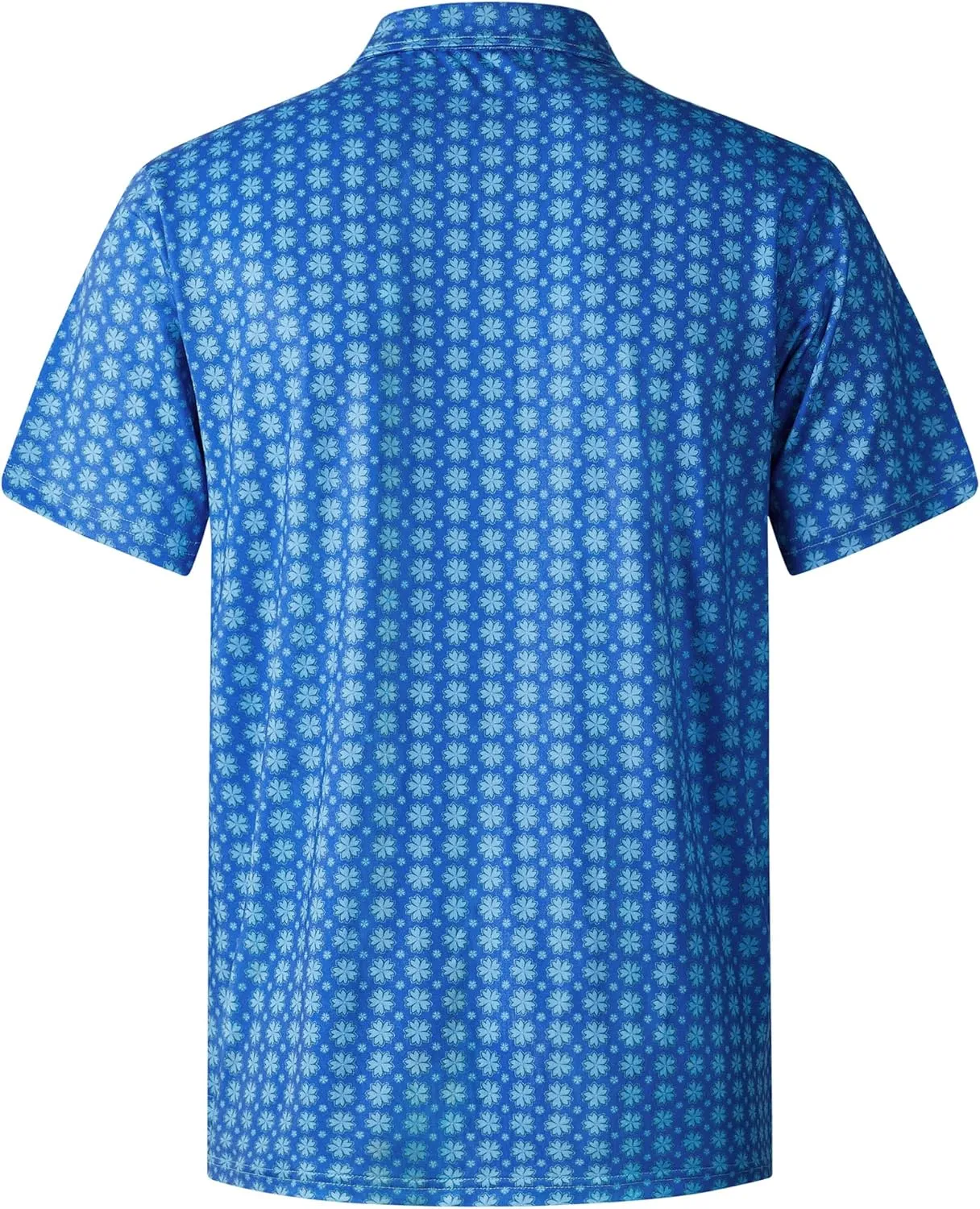 zeetoo Mens Polo Shirts Print Golf Shirts Performance Moisture Wicking Dry Fit Short Sleeve Golf Polo Shirts for Men